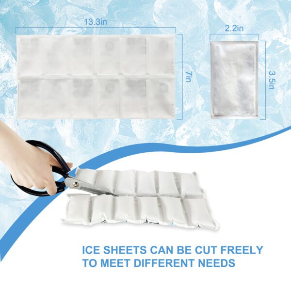 WORLD-BIO Dry Ice Pack for Shipping Frozen Food, Flexible Cold Ice Pack Sheets for Coolers, Long Lasting Freezer Ice Packs - 图片 3