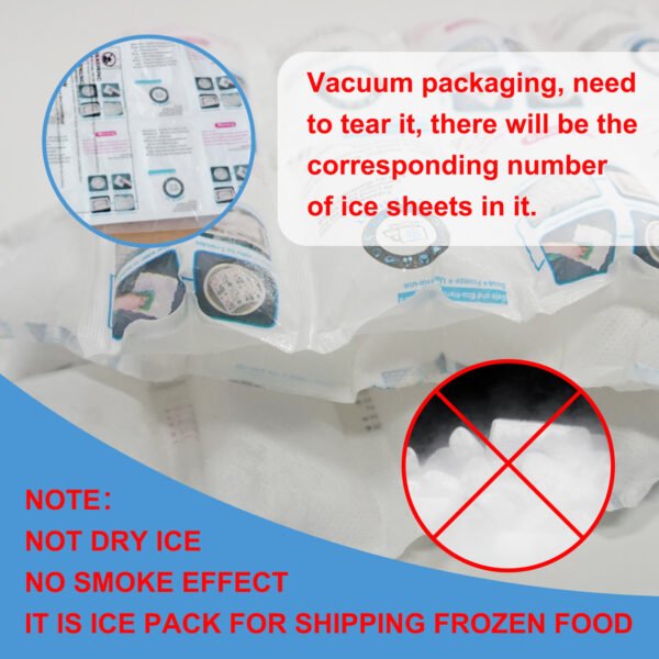 WORLD-BIO Dry Ice Pack for Shipping Frozen Food, Flexible Cold Ice Pack Sheets for Coolers, Long Lasting Freezer Ice Packs - 图片 6
