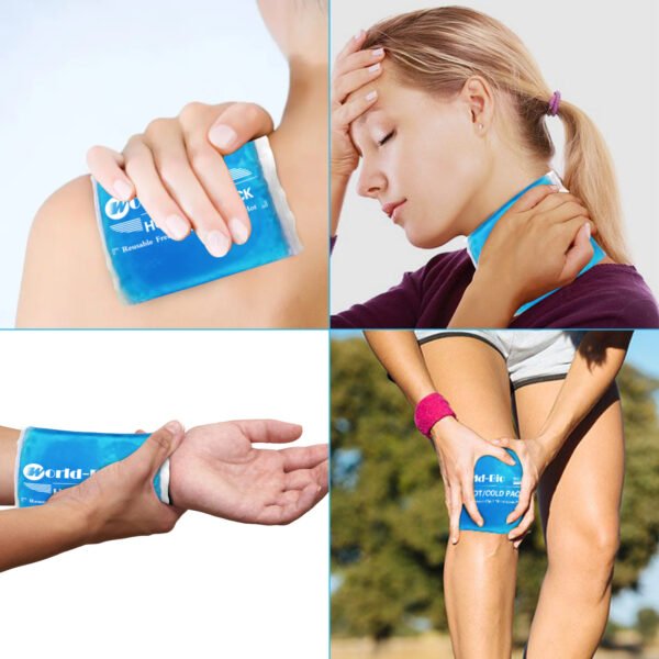 WORLD-BIO Reusable Hot Cold Pack Compress for Pain Relief Flexible Therapy on Neck, Arm, Knee, Leg, Shoulder, Elbow, Wrist - 图片 6
