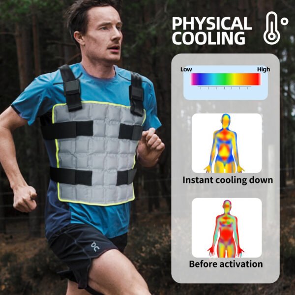 Cooling Vest by WORLD-BIO for Men & Women, Hot Weather, Ice Vest with 72 Ice Cells Ice Packs,SAP material, stays cold for 4 hour + - 图片 4