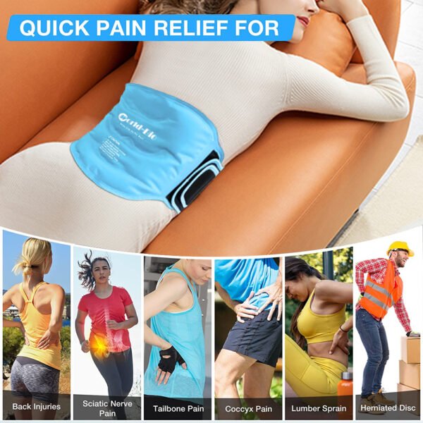 Reusable Gel Waist Hot & Cold Packs for Back Pain Relief - 图片 6