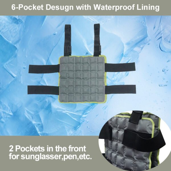 Cooling Vest by WORLD-BIO for Men & Women, Hot Weather, Ice Vest with 72 Ice Cells Ice Packs,SAP material, stays cold for 4 hour + - 图片 6