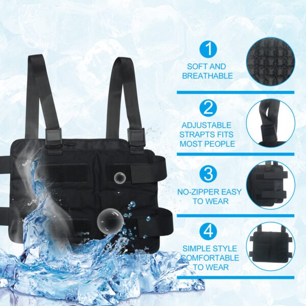 Cooling Vest by WORLD-BIO for Men & Women, Hot Weather, Ice Vest with 72 Ice Cells Ice Packs,SAP material, stays cold for 4 hour + - 图片 5