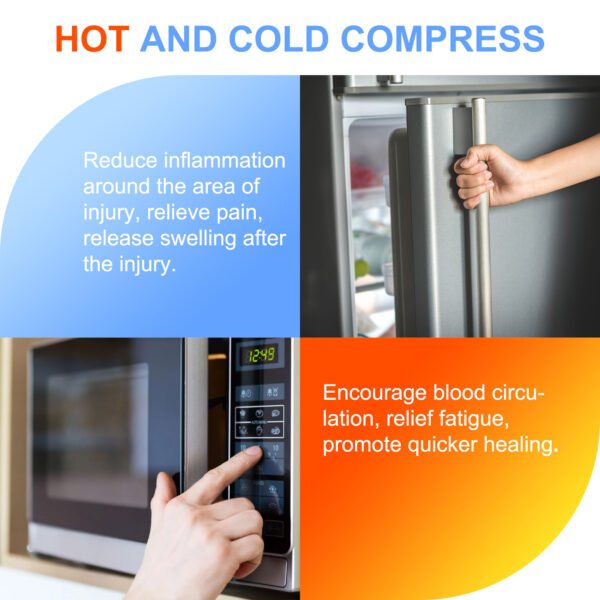 WORLD-BIO Reusable Hot Cold Pack Compress for Pain Relief Flexible Therapy on Neck, Arm, Knee, Leg, Shoulder, Elbow, Wrist - 图片 4