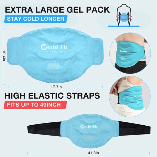 Reusable Gel Waist Hot & Cold Packs for Back Pain Relief - 图片 3
