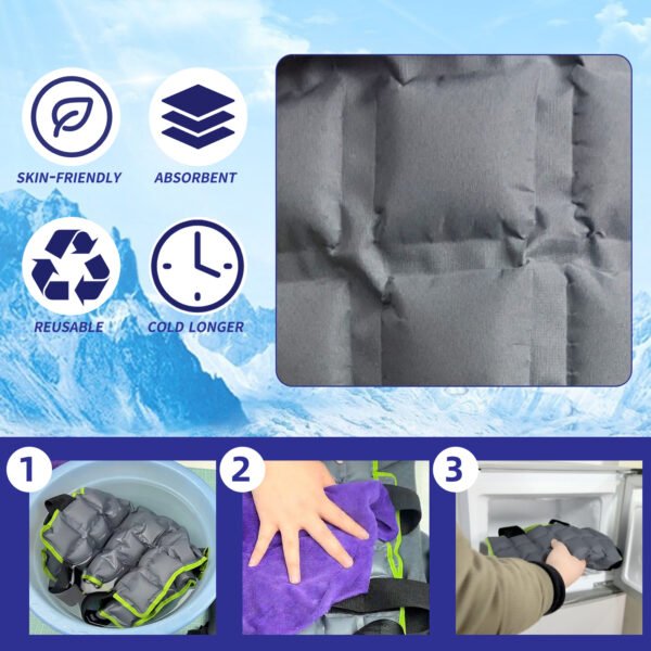 Cooling Vest by WORLD-BIO for Men & Women, Hot Weather, Ice Vest with 72 Ice Cells Ice Packs,SAP material, stays cold for 4 hour + - 图片 3