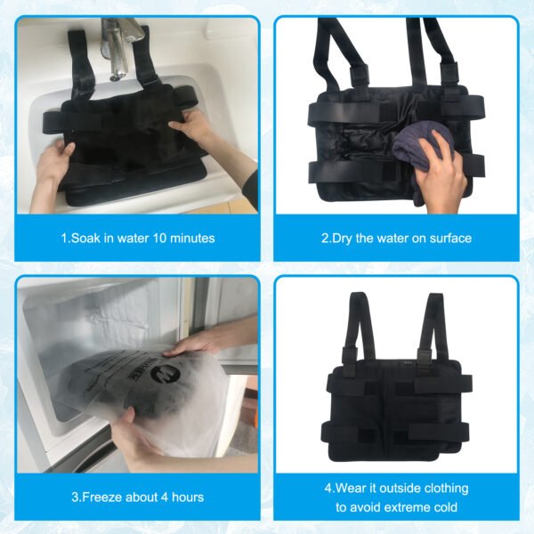 Cooling Vest by WORLD-BIO for Men & Women, Hot Weather, Ice Vest with 72 Ice Cells Ice Packs,SAP material, stays cold for 4 hour + - 图片 3