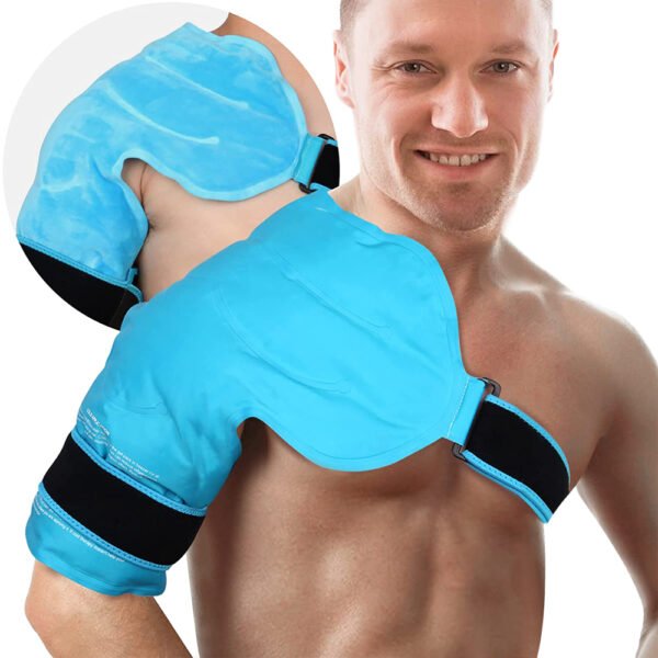 World-bio Shoulder Ice Pack Reusable Gel Ice Wrap for Shoulder Pain Relief, Bursitis Cold Compress Unisex