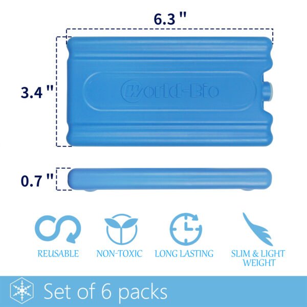 WORLD-BIO Ice Packs for Lunch Boxes & Coolers - 图片 3