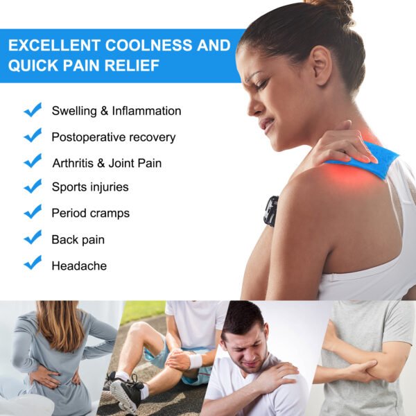 Soft Ice Packs Reusable Gel Pack 2, Hot and Cold Gel Ice Packs for Injuries That’s Durable, Soft & Flexible, Fast Relief & Recovery - 图片 4