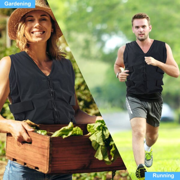 ooling Vest for Men & Women - Adjustable Ice Vest for Motorcycle, Workers, Sports, Outdoor, Heat Relief - 图片 4