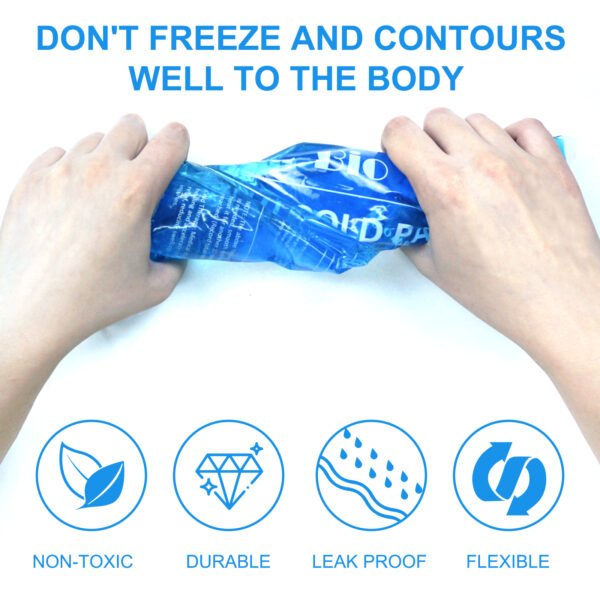 Soft Ice Packs Reusable Gel Pack 2, Hot and Cold Gel Ice Packs for Injuries That’s Durable, Soft & Flexible, Fast Relief & Recovery - 图片 6