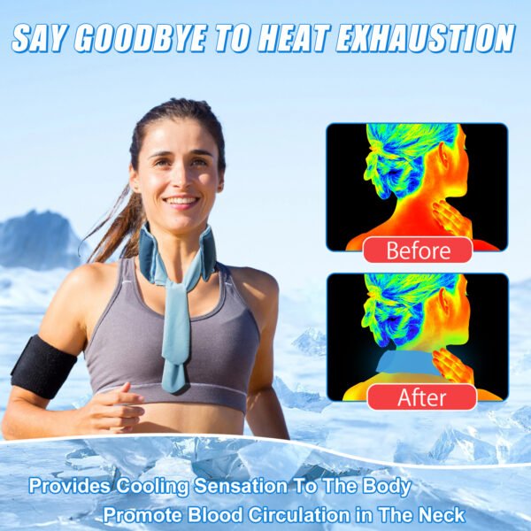 World-Bio Summer Body Neck Cooler Soft Breathable Instant Cooling Reusable Cold Packs - 图片 5