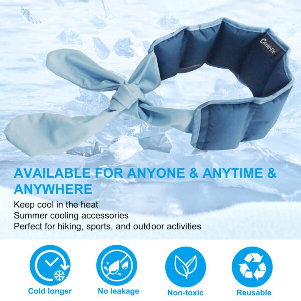 World-Bio Summer Body Neck Cooler Soft Breathable Instant Cooling Reusable Cold Packs - 图片 6