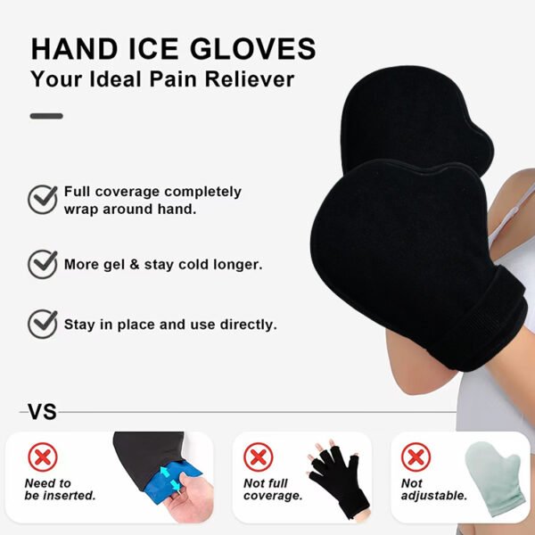 Full-Hand Hot and Cold Therapy Gloves 2 Pack Ice Heat Hand - 图片 6