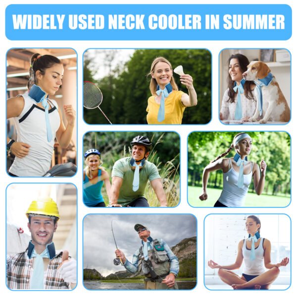 World-Bio Summer Body Neck Cooler Soft Breathable Instant Cooling Reusable Cold Packs - 图片 7