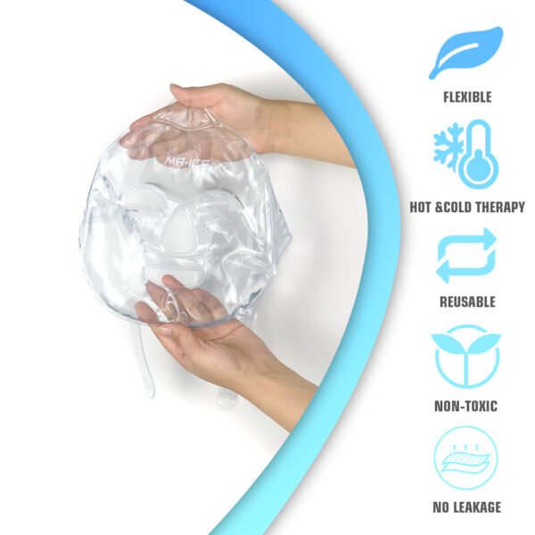 Gel Face Ice Pack Mask, 2 Cooling Masks for Face Swelling - 图片 6