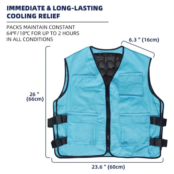 PCM Cooling Vest for Men With Ice Bag Adjustable Ice Vest - 图片 5