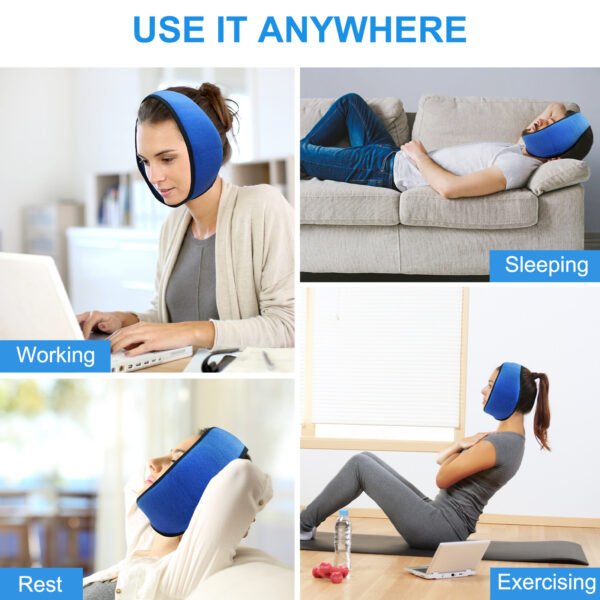 WORLD-BIO Jaw Wrap with 4 Reusable Gel Packs for Head, Chin - 图片 6